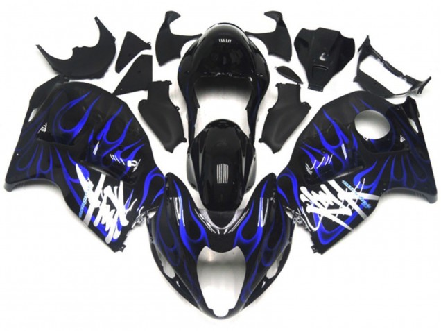 1997-2007 Black with Deep Blue flame Suzuki GSXR 1300 Motorcycle Fairing UK 1997-2007 Black with Deep Blue flame Suzuki GSXR 1300 Motorcycle Fairing UK