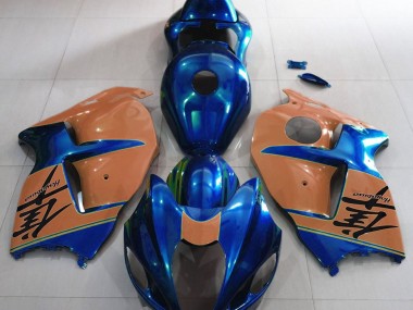 1997-2007 Gloss Blue and Desert Tan Suzuki GSXR 1300 Motorcycle Fairing UK