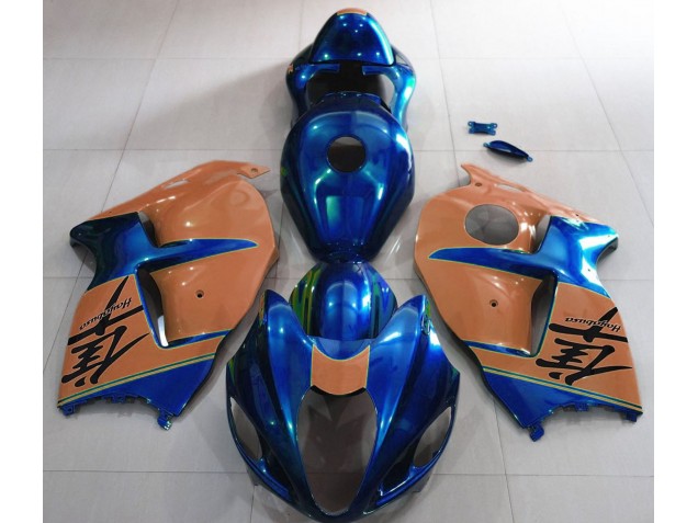 1997-2007 Gloss Blue and Desert Tan Suzuki GSXR 1300 Motorcycle Fairing UK 1997-2007 Gloss Blue and Desert Tan Suzuki GSXR 1300 Motorcycle Fairing UK