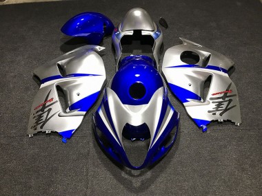 1997-2007 Gloss Blue and Silver Suzuki GSXR 1300 Motorcycle Fairing UK