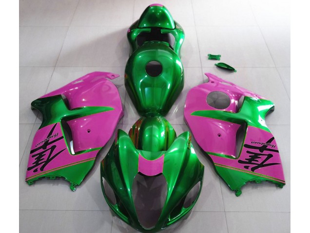 1997-2007 Gloss Green and Pink Suzuki GSXR 1300 Motorcycle Fairing UK 1997-2007 Gloss Green and Pink Suzuki GSXR 1300 Motorcycle Fairing UK