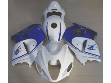 1997-2007 Gloss White & Deep Blue Suzuki GSXR 1300 Motorcycle Fairing UK