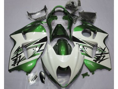 1997-2007 Gloss White & Green Suzuki GSXR 1300 Motorcycle Fairing UK