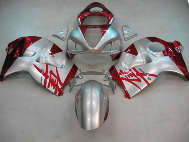 1997-2007 Silver and Red Suzuki GSXR 1300 Motorcycle Fairing UK 1997-2007 Silver and Red Suzuki GSXR 1300 Motorcycle Fairing UK