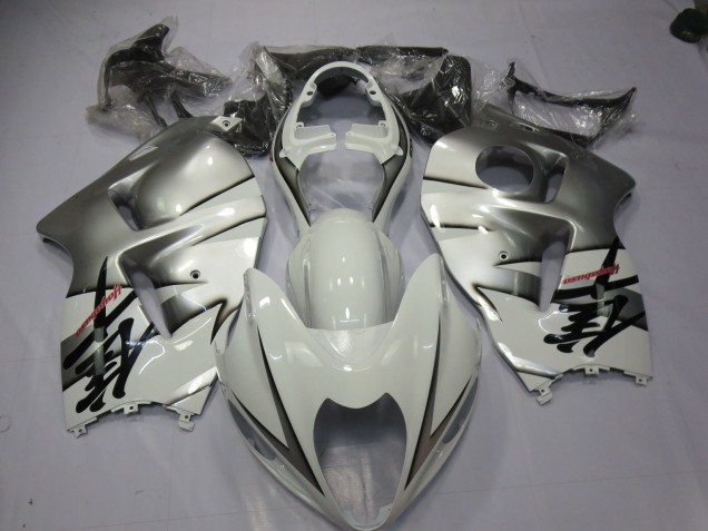 1997-2007 White and Silver Suzuki GSXR 1300 Motorcycle Fairing UK 1997-2007 White and Silver Suzuki GSXR 1300 Motorcycle Fairing UK