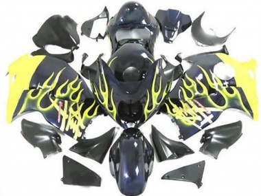 1997-2007 Yellow Flame Suzuki GSXR 1300 Motorcycle Fairing UK