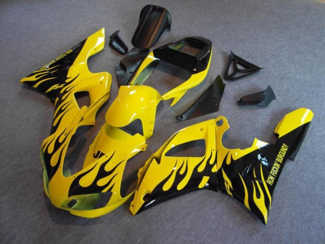 1998-1999 Yellow Flame Yamaha R1 Motorcycle Fairing UK 1998-1999 Yellow Flame Yamaha R1 Motorcycle Fairing UK