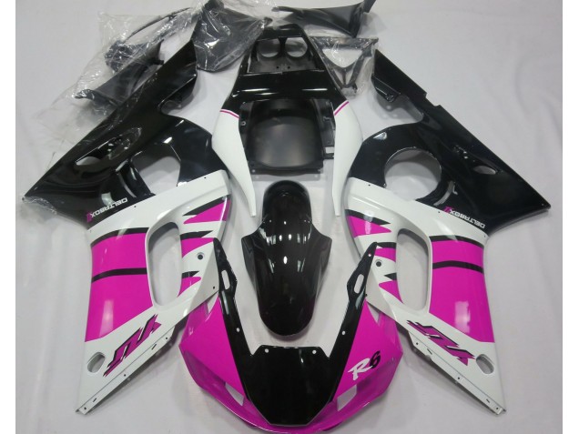 1998-2002 Gloss Pink and Black Yamaha R6 Motorcycle Fairing UK 1998-2002 Gloss Pink and Black Yamaha R6 Motorcycle Fairing UK