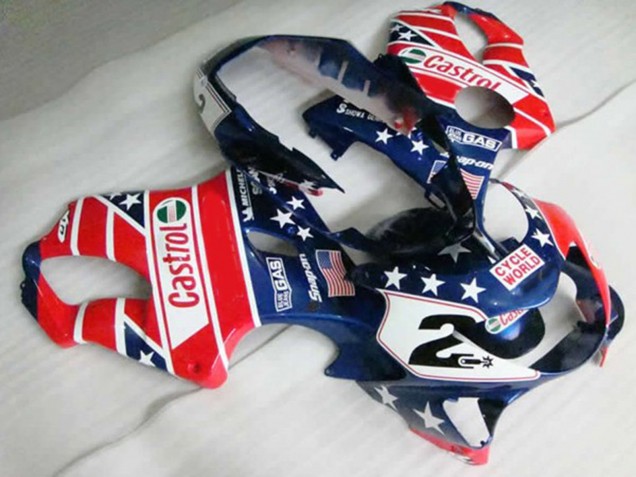 1999-2000 Red Castrol Honda CBR600 F4 Motorcycle Fairing UK 1999-2000 Red Castrol Honda CBR600 F4 Motorcycle Fairing UK