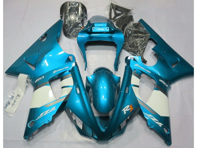 2000-2001 Light Blue & White Yamaha R1 Motorcycle Fairing UK 2000-2001 Light Blue & White Yamaha R1 Motorcycle Fairing UK
