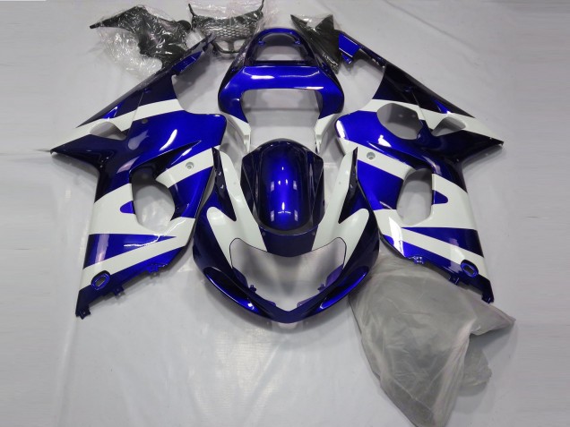 2000-2002 Gloss Blue & White Suzuki GSXR 1000 Motorcycle Fairing UK 2000-2002 Gloss Blue & White Suzuki GSXR 1000 Motorcycle Fairing UK