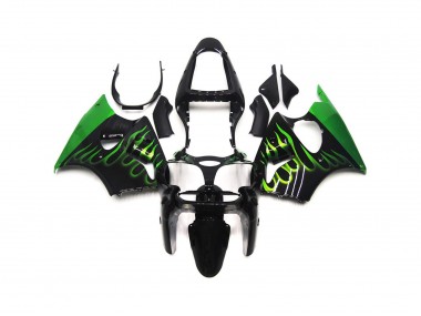 2000-2002 Gloss Green Flame Plain Kawasaki ZX6R Motorcycle Fairing UK