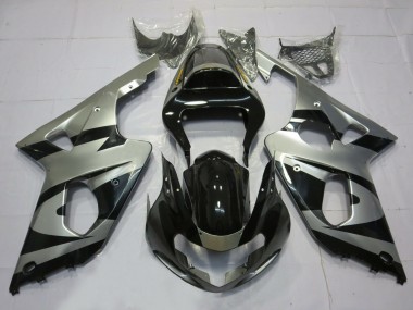 2000-2002 Silver and Black OEM Style Suzuki GSXR 1000 Motorcycle Fairing UK