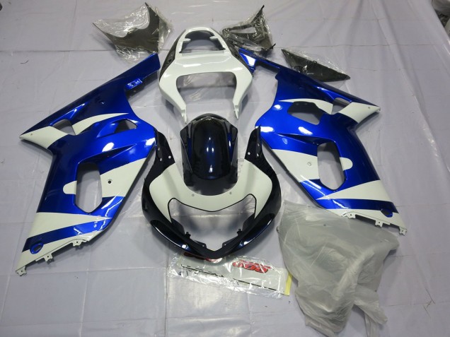 2001-2003 Blue and White Suzuki GSXR 600-750 Motorcycle Fairing UK 2001-2003 Blue and White Suzuki GSXR 600-750 Motorcycle Fairing UK