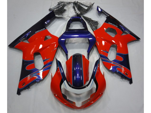 2001-2003 Gloss Red & Blue Suzuki GSXR 600-750 Motorcycle Fairing UK 2001-2003 Gloss Red & Blue Suzuki GSXR 600-750 Motorcycle Fairing UK