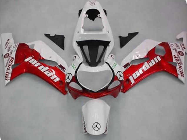 2001-2003 Red Jordan Suzuki GSXR 600-750 Motorcycle Fairing UK 2001-2003 Red Jordan Suzuki GSXR 600-750 Motorcycle Fairing UK