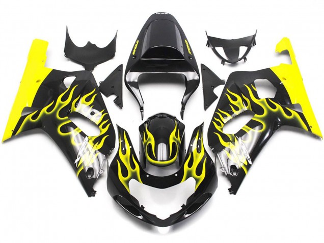 2001-2003 Vibrant Yellow Flame Suzuki GSXR 600-750 Motorcycle Fairing UK 2001-2003 Vibrant Yellow Flame Suzuki GSXR 600-750 Motorcycle Fairing UK
