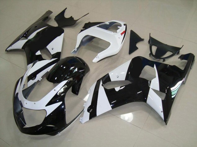 2001-2003 White and Black Suzuki GSXR 600-750 Motorcycle Fairing UK 2001-2003 White and Black Suzuki GSXR 600-750 Motorcycle Fairing UK