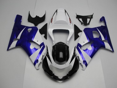 2001-2003 White and Blue Suzuki GSXR 600-750 Motorcycle Fairing UK