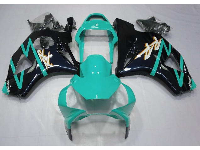 2002-2003 Gloss Black and Cyan Honda CBR954 Motorcycle Fairing UK 2002-2003 Gloss Black and Cyan Honda CBR954 Motorcycle Fairing UK
