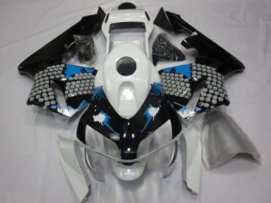 2003-2004 Blue White and Black Splatter Honda CBR600RR Motorcycle Fairing UK