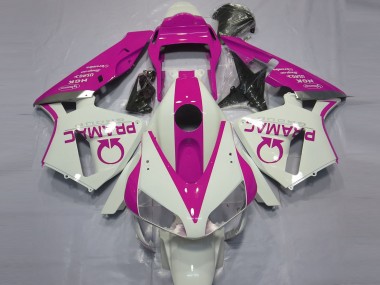 2003-2004 Gloss White and Pink PRAMAC Honda CBR600RR Motorcycle Fairing UK