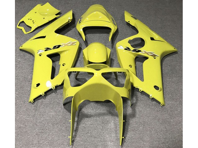 2003-2004 Gloss Yellow Kawasaki ZX6R Motorcycle Fairing UK 2003-2004 Gloss Yellow Kawasaki ZX6R Motorcycle Fairing UK