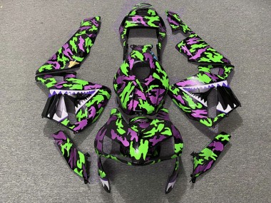 2003-2004 Green and Pink Camo Honda CBR600RR Motorcycle Fairing UK