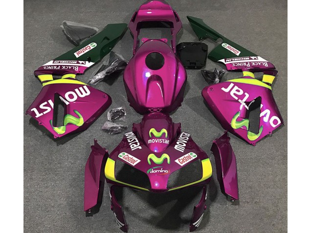 2003-2004 Hot Pink Movistar Honda CBR600RR Motorcycle Fairing UK 2003-2004 Hot Pink Movistar Honda CBR600RR Motorcycle Fairing UK
