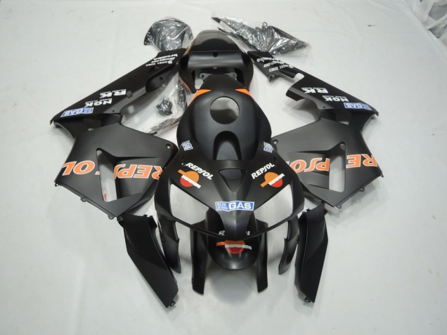 2003-2004 Matte Black Repsol Honda CBR600RR Motorcycle Fairing UK 2003-2004 Matte Black Repsol Honda CBR600RR Motorcycle Fairing UK