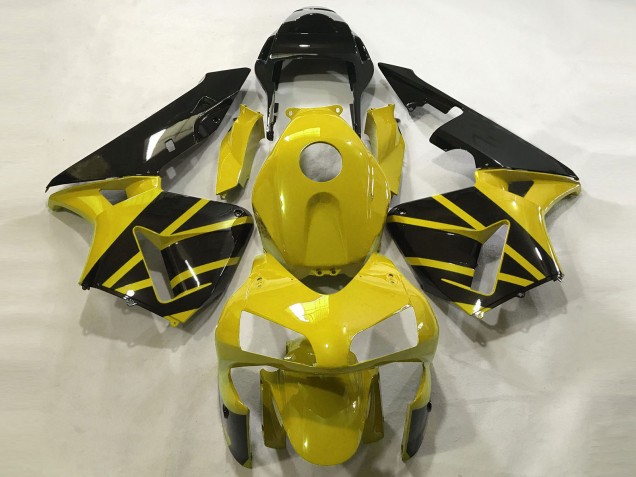 2003-2004 Mustard Yellow & Gloss Black Honda CBR600RR Motorcycle Fairing UK 2003-2004 Mustard Yellow & Gloss Black Honda CBR600RR Motorcycle Fairing UK