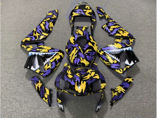 2003-2004 Purple and Yellow Camo Honda CBR600RR Motorcycle Fairing UK 2003-2004 Purple and Yellow Camo Honda CBR600RR Motorcycle Fairing UK
