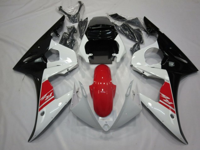 2003-2005 Black White and Red Yamaha R6 Motorcycle Fairing UK 2003-2005 Black White and Red Yamaha R6 Motorcycle Fairing UK