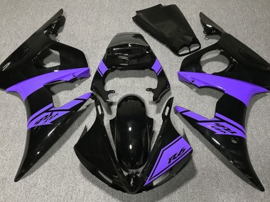 2003-2005 Gloss Black and Purple Yamaha R6 Motorcycle Fairing UK