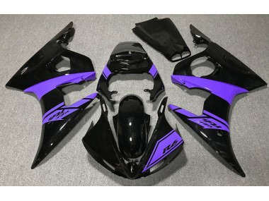 2003-2005 Gloss Black and Purple Yamaha R6 Motorcycle Fairing UK