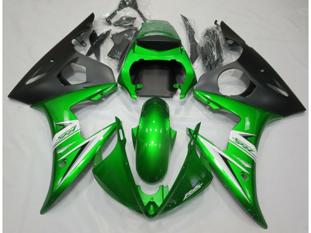 2003-2005 Gloss Green & White Yamaha R6 Motorcycle Fairing UK 2003-2005 Gloss Green & White Yamaha R6 Motorcycle Fairing UK