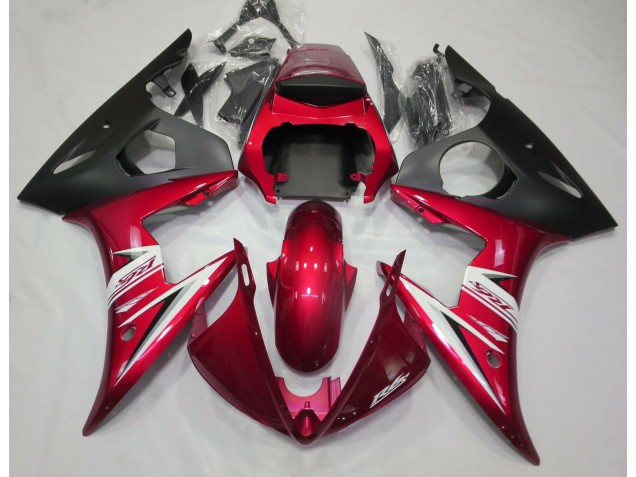 2003-2005 Gloss Red & White Yamaha R6 Motorcycle Fairing UK 2003-2005 Gloss Red & White Yamaha R6 Motorcycle Fairing UK