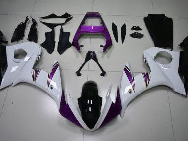 2003-2005 Gloss White & Purple Accents Yamaha R6 Motorcycle Fairing UK