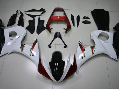 2003-2005 Gloss White & Red Accents Yamaha R6 Motorcycle Fairing UK