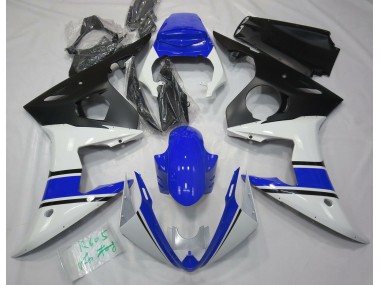 2003-2005 Gloss White and Blue Yamaha R6 Motorcycle Fairing UK