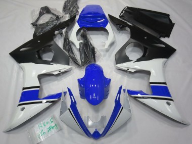 2003-2005 Gloss White and Blue Yamaha R6 Motorcycle Fairing UK