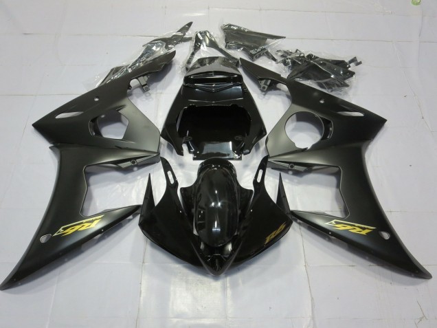 2003-2005 Matte Black Gold Yamaha R6 Motorcycle Fairing UK 2003-2005 Matte Black Gold Yamaha R6 Motorcycle Fairing UK