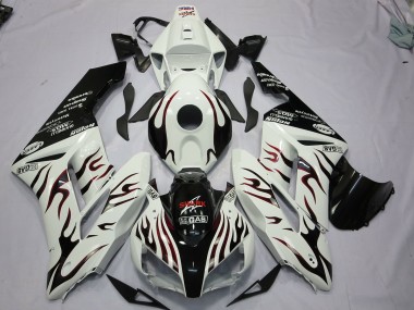 2004-2005 Black and Red Flame Honda CBR1000RR Motorcycle Fairing UK
