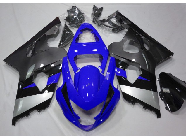 2004-2005 Blue and Silver Suzuki GSXR 600-750 Motorcycle Fairing UK 2004-2005 Blue and Silver Suzuki GSXR 600-750 Motorcycle Fairing UK