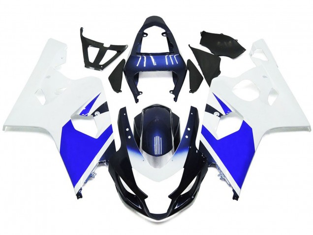 2004-2005 Bright White and Blue Suzuki GSXR 600-750 Motorcycle Fairing UK 2004-2005 Bright White and Blue Suzuki GSXR 600-750 Motorcycle Fairing UK
