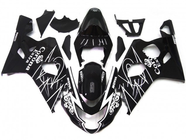 2004-2005 Gloss Black Corona Style Suzuki GSXR 600-750 Motorcycle Fairing UK 2004-2005 Gloss Black Corona Style Suzuki GSXR 600-750 Motorcycle Fairing UK