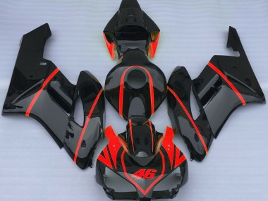 2004-2005 Gloss Black & Red Honda CBR1000RR Motorcycle Fairing UK