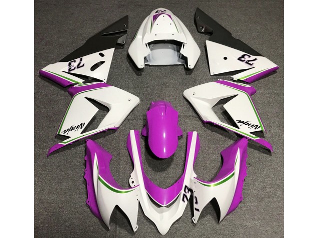 2004-2005 Gloss White & Pink Kawasaki ZX10R Motorcycle Fairing UK