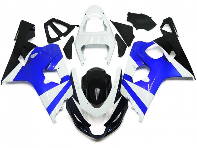 2004-2005 Gloss White and Gloss Blue Suzuki GSXR 600-750 Motorcycle Fairing UK 2004-2005 Gloss White and Gloss Blue Suzuki GSXR 600-750 Motorcycle Fairing UK