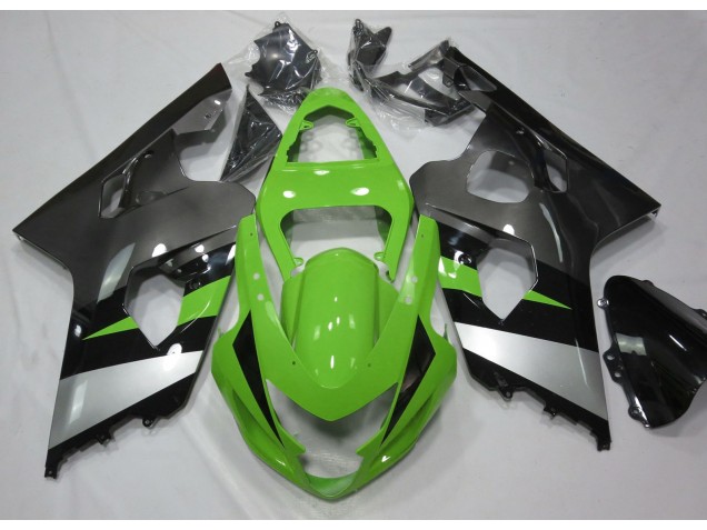 2004-2005 Green and Silver Suzuki GSXR 600-750 Motorcycle Fairing UK 2004-2005 Green and Silver Suzuki GSXR 600-750 Motorcycle Fairing UK